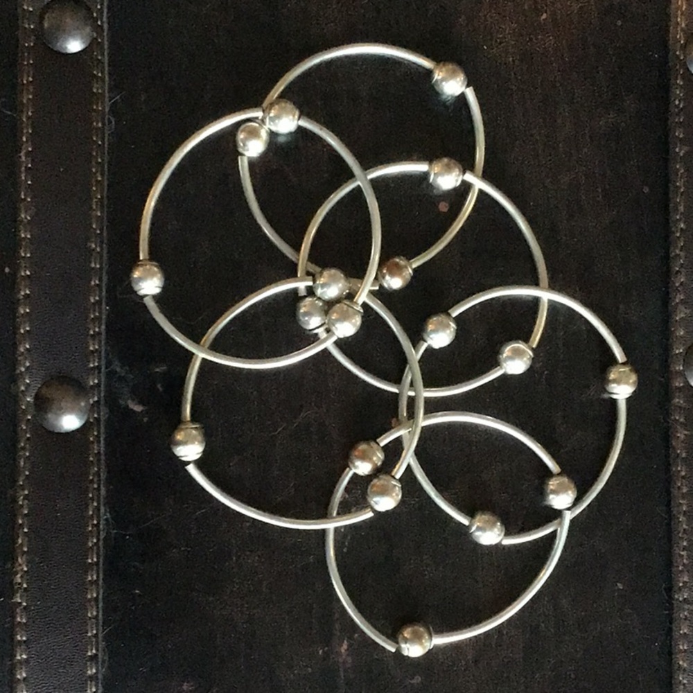 Set of 6 Silver Bracelets